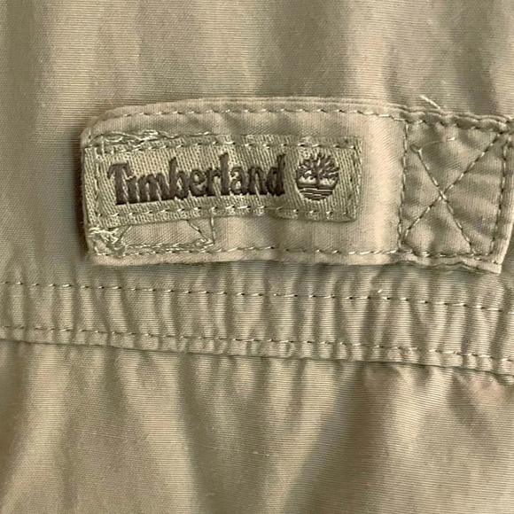 Timberland 2XL Olive 🫒 short sleeve shirt “Turbo dry” button down Velcro pocket - Picture 4 of 6